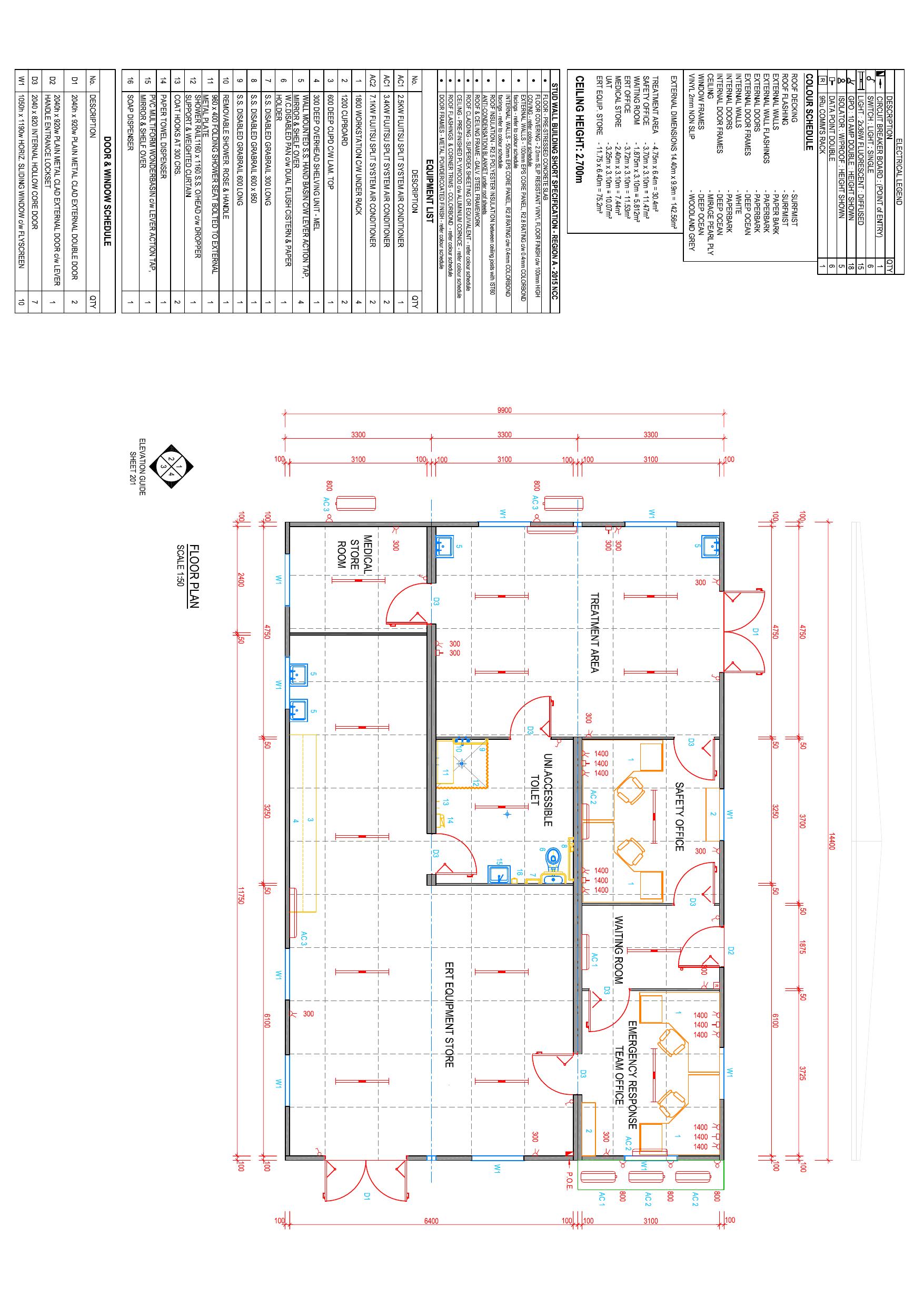 Medical facility floor plan