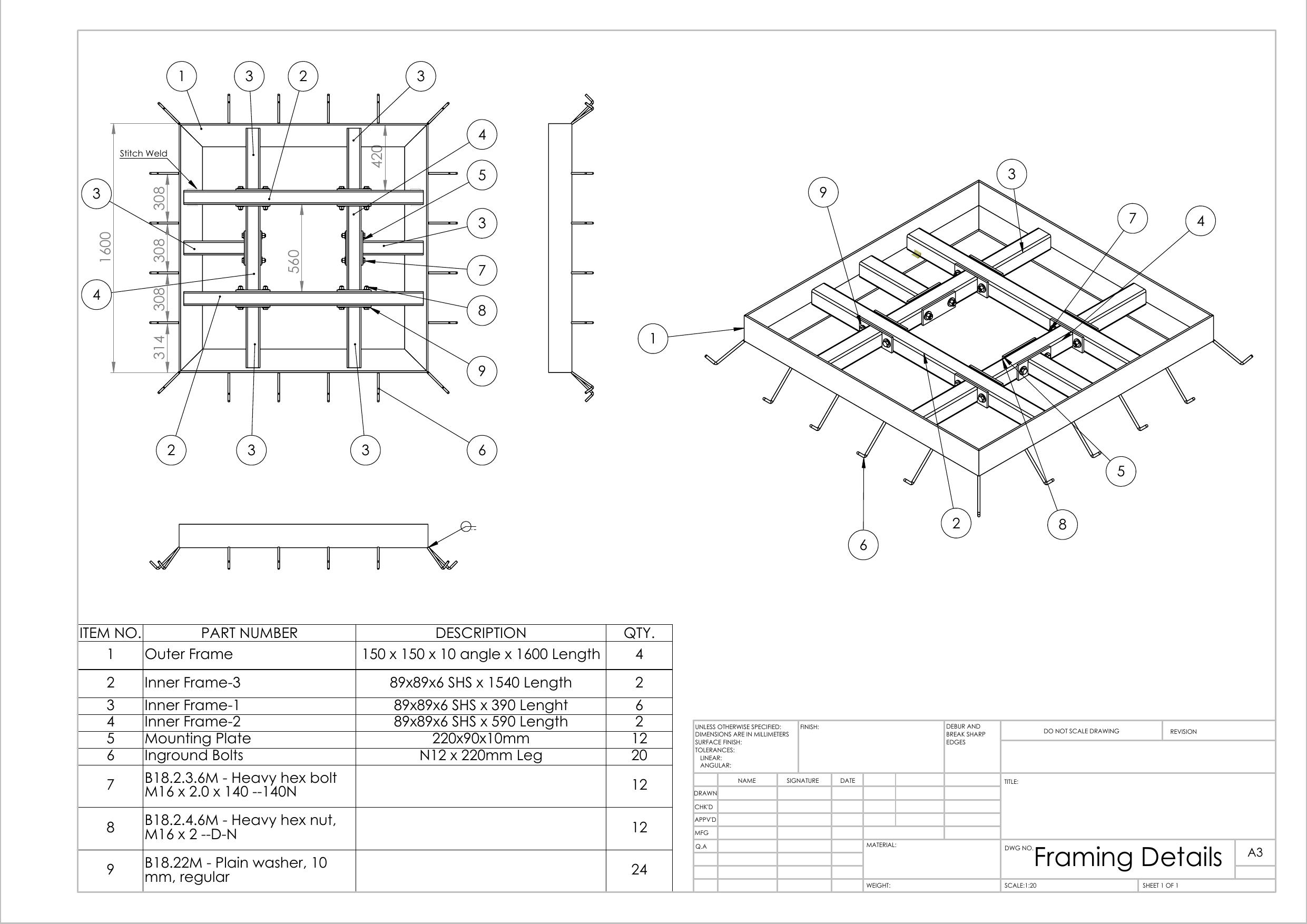 Steel framing details